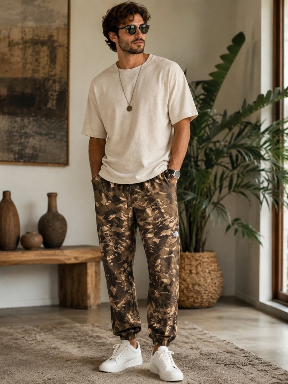 The North Face Men's Brown Camo Cargo Pants